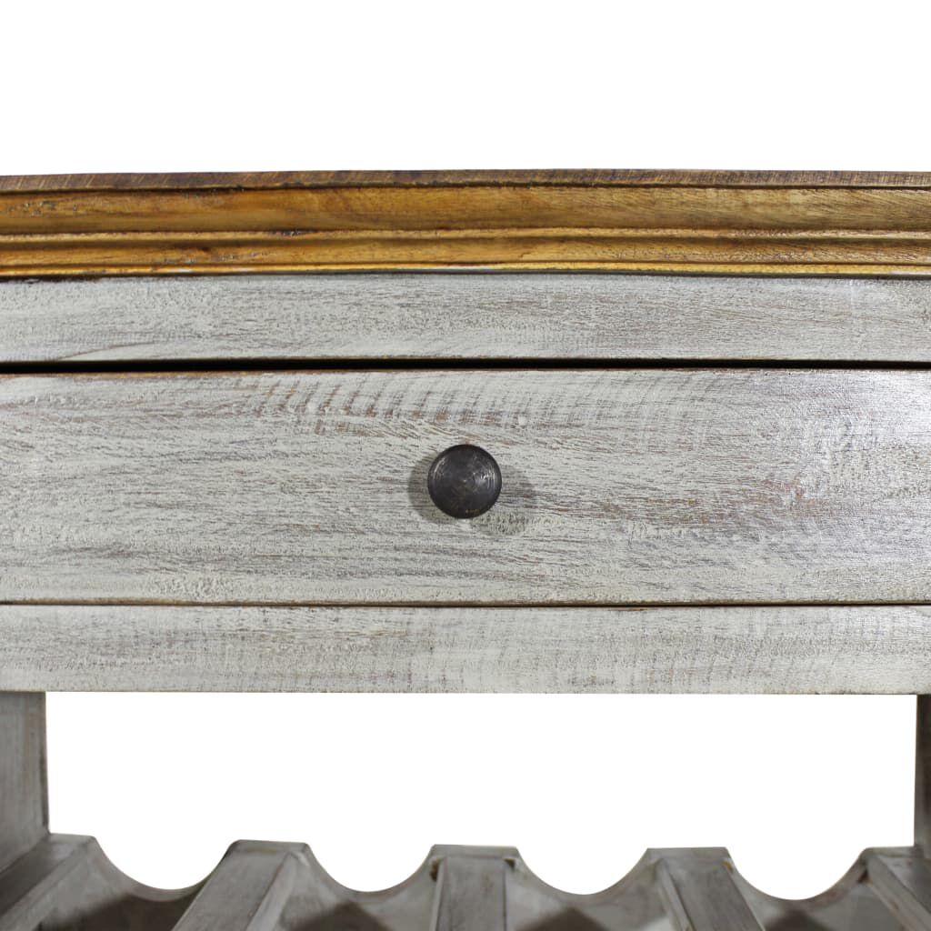 vidaXL Wine Rack Solid Mahogany Wood 55x23x85 cm