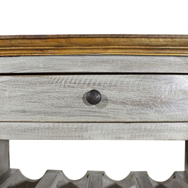 vidaXL Wine Rack Solid Mahogany Wood 55x23x85 cm