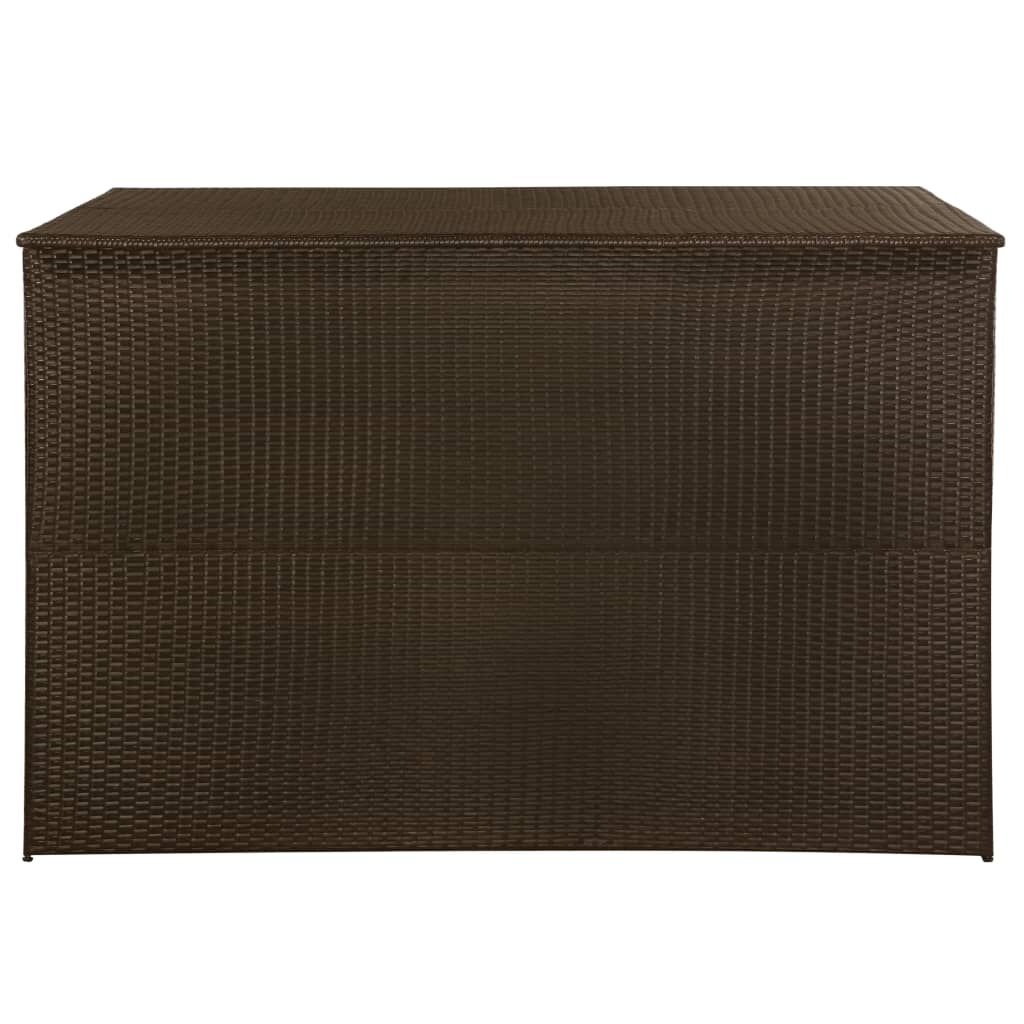 vidaXL Garden Storage Box Brown 150x100x100 cm Poly Rattan
