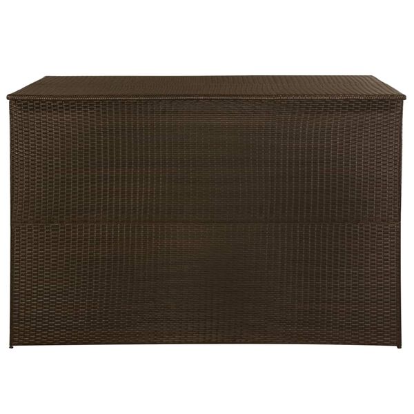 vidaXL Garden Storage Box Brown 150x100x100 cm Poly Rattan