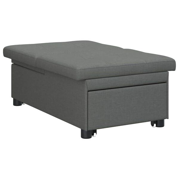 vidaXL Sofa Bed Dark grey 194 x 67 x 37 cm Fabric