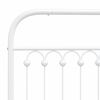 vidaXL Metal Bed Frame without Mattress with Footboard White 100x200cm