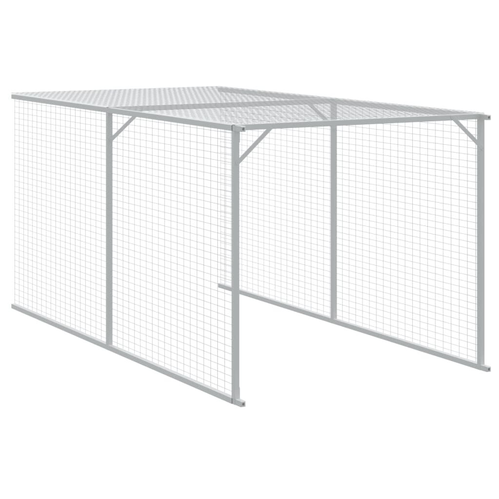 vidaXL Chicken Cage with Run Anthracite 110x1017x110 cm Galvanised Steel