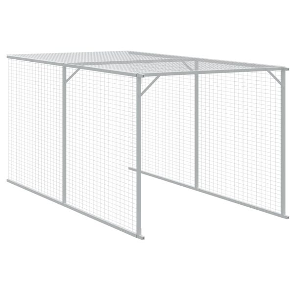vidaXL Chicken Cage with Run Anthracite 110x1017x110 cm Galvanised Steel