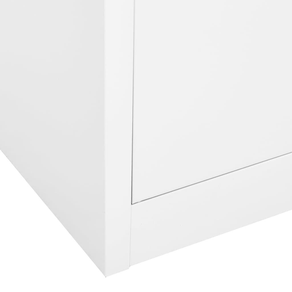 vidaXL Office Cabinet White 90x40x180 cm Steel