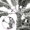 vidaXL Artificial Slim Christmas Tree with Flocked Snow 120 cm PVC&PE