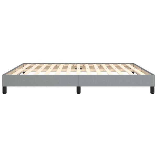 vidaXL Bed Frame without Mattress Light Grey California King Fabric