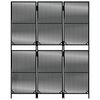 vidaXL Room Divider 3 Panels Black Poly Rattan