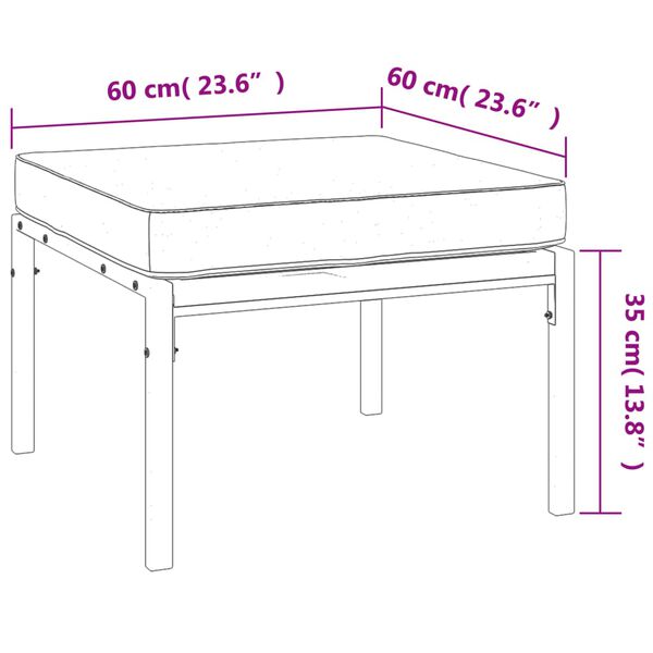vidaXL 11 Piece Garden Lounge Set with Sand Cushions Steel