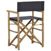 vidaXL Folding Director's Chairs 2 pcs Dark Grey Bamboo and Fabric