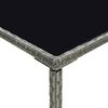 vidaXL 3 Piece Garden Bar Set with Cushions Poly Rattan Grey
