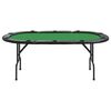 vidaXL 10-Player Folding Poker Table Green 207x106x76 cm