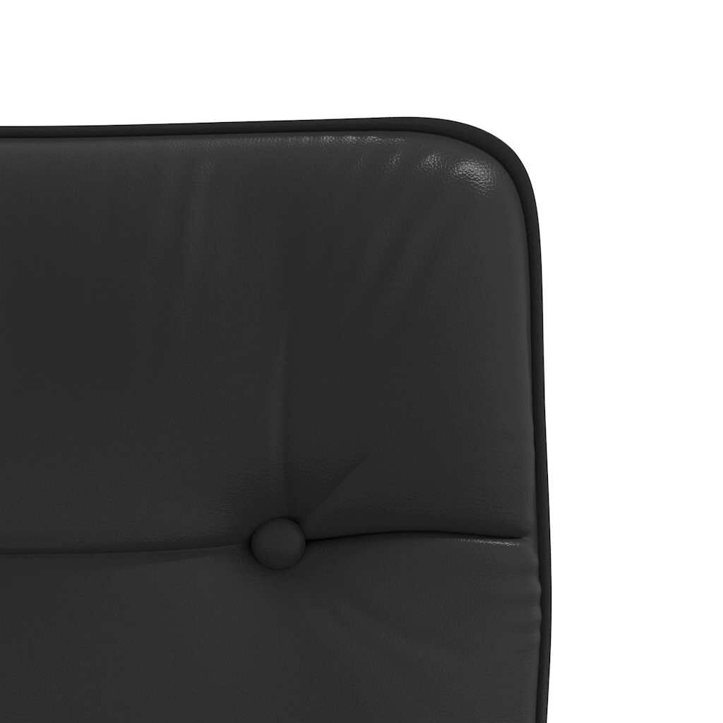 vidaXL Dining Chairs 2 pcs Black Faux Leather