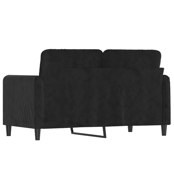 vidaXL 2-Seater Sofa Black 120 cm Velvet