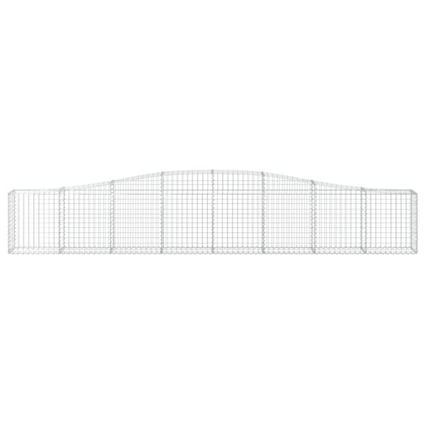 vidaXL Arched Gabion Baskets 3 pcs 400x30x60/80 cm Galvanised Iron