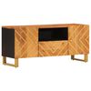 vidaXL TV Cabinet Brown and Black 105x33.5x46 cm Solid Wood Mango