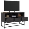vidaXL TV Cabinet Black 100.5x39x60.5 cm Steel