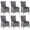 vidaXL 7 Piece Garden Dining Set Grey