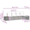 vidaXL Garden Sofa Set with Cushion 5 pcs Grey Poly Rattan