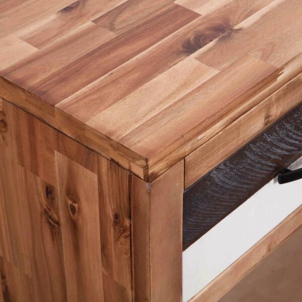 vidaXL Console Table Solid Acacia Wood 86x30x75 cm