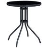 vidaXL 3 Piece Bistro Set Aluminium and Textilene Black