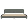 vidaXL Bed Frame "Dover" Dark Grey 193x203 cm Fabric