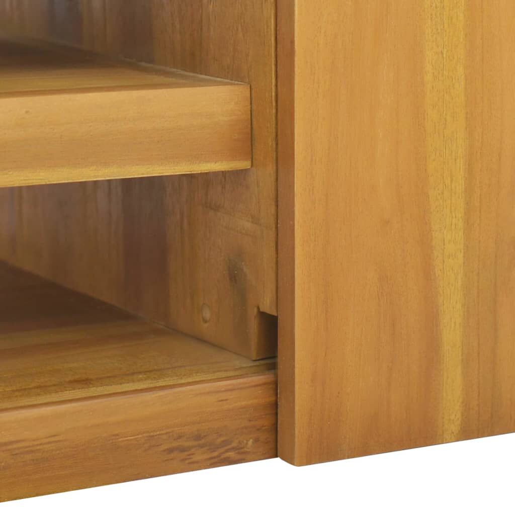 vidaXL Wall-mounted Bathroom Cabinet 90x40x30 cm Solid Wood Teak
