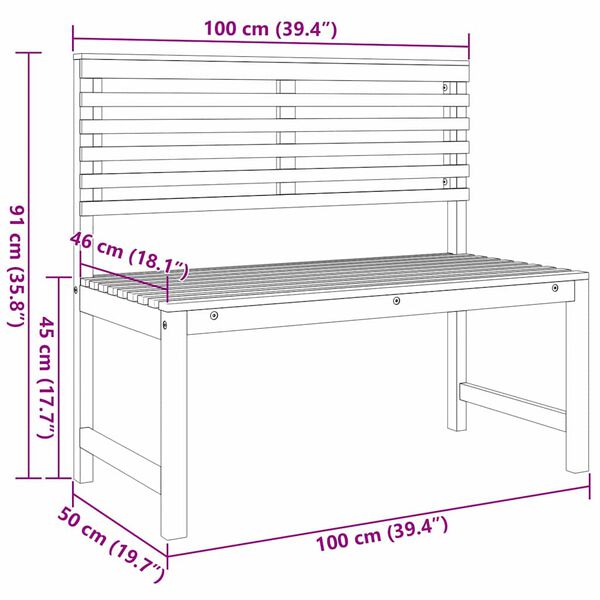 vidaXL Garden Bench Set 3 pcs Brown Solid acacia wood
