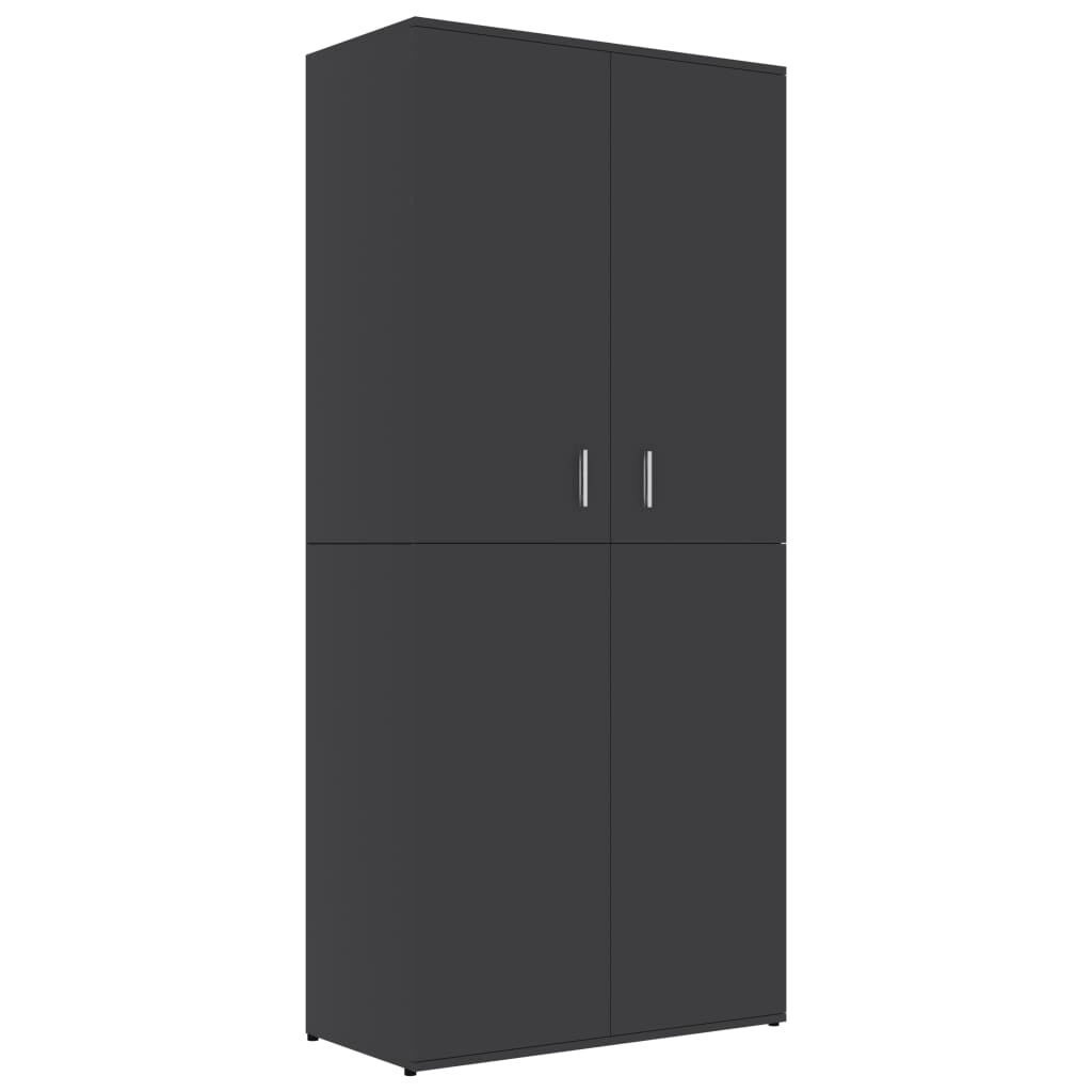 vidaXL Shoe Cabinet Grey 80x39x178 cm Engineered Wood