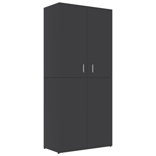 vidaXL Shoe Cabinet Grey 80x39x178 cm Engineered Wood