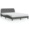 vidaXL Bed Frame "Dover" Dark Grey 137x190 cm Double Fabric