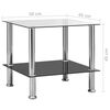 vidaXL Side Table Transparent 45x50x45 cm Tempered Glass