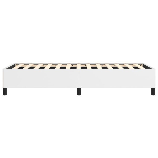 vidaXL Bed Frame without Mattress White 100x203 cm Twin XL Faux Leather
