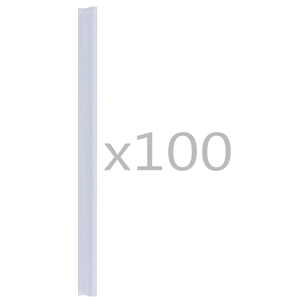 vidaXL 100 pcs Fence Strip Clips PVC Transparent