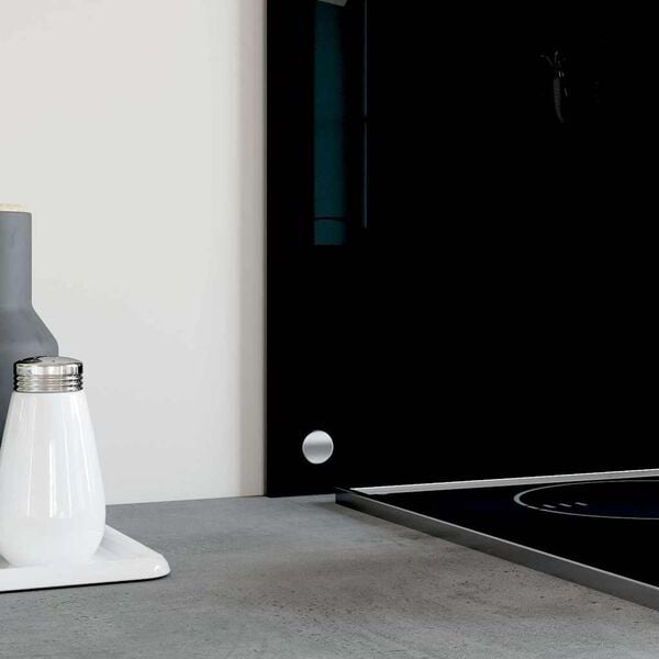 vidaXL Kitchen Backsplashes 2 pcs Black 70x60 cm Tempered Glass