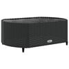 vidaXL 5 Piece Garden Sofa Set with Cushions Black Poly Rattan
