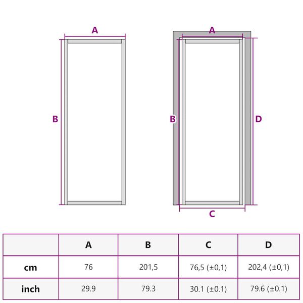 vidaXL Interior Door Black 76x201.5 cm Tempered Glass&Aluminium
