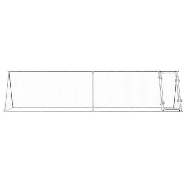 vidaXL Chicken Cage Silver 400x105x91 cm Galvanised Steel