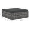 vidaXL 8 Piece Garden Lounge Set with Cushions Poly Rattan Grey