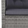 vidaXL 6 Piece Garden Lounge Set with Cushions Poly Rattan Grey