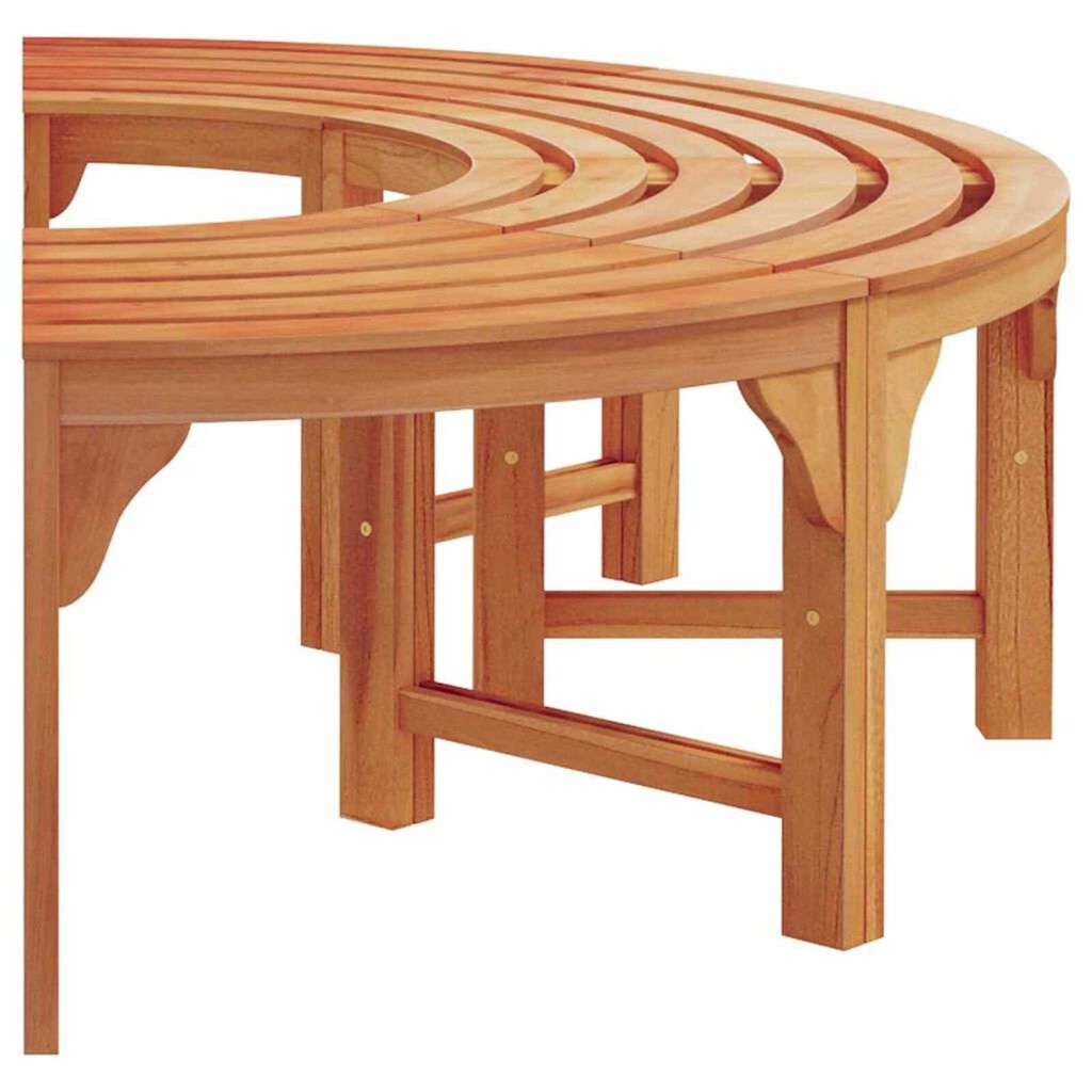 vidaXL Tree Bench Brown 160 x 160 x 45cm Solid Eucalyptus wood