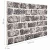 vidaXL 3D Wall Panels with Dark Grey Brick Design 10 pcs EPS