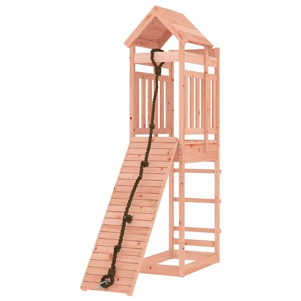 vidaXL Playhouse with Climbing Wall Solid Wood Douglas