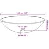 vidaXL Basin Tempered Glass 42 cm Black