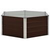 vidaXL Raised Garden Bed Brown 129x129x45 cm Galvanised Steel