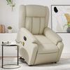 vidaXL Electric Stand up Massage Recliner Chair Cream Faux Leather