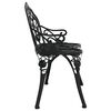 vidaXL Garden Bench 100 cm Cast Aluminium Black
