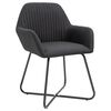 vidaXL Dining Chairs 2 pcs Black Fabric