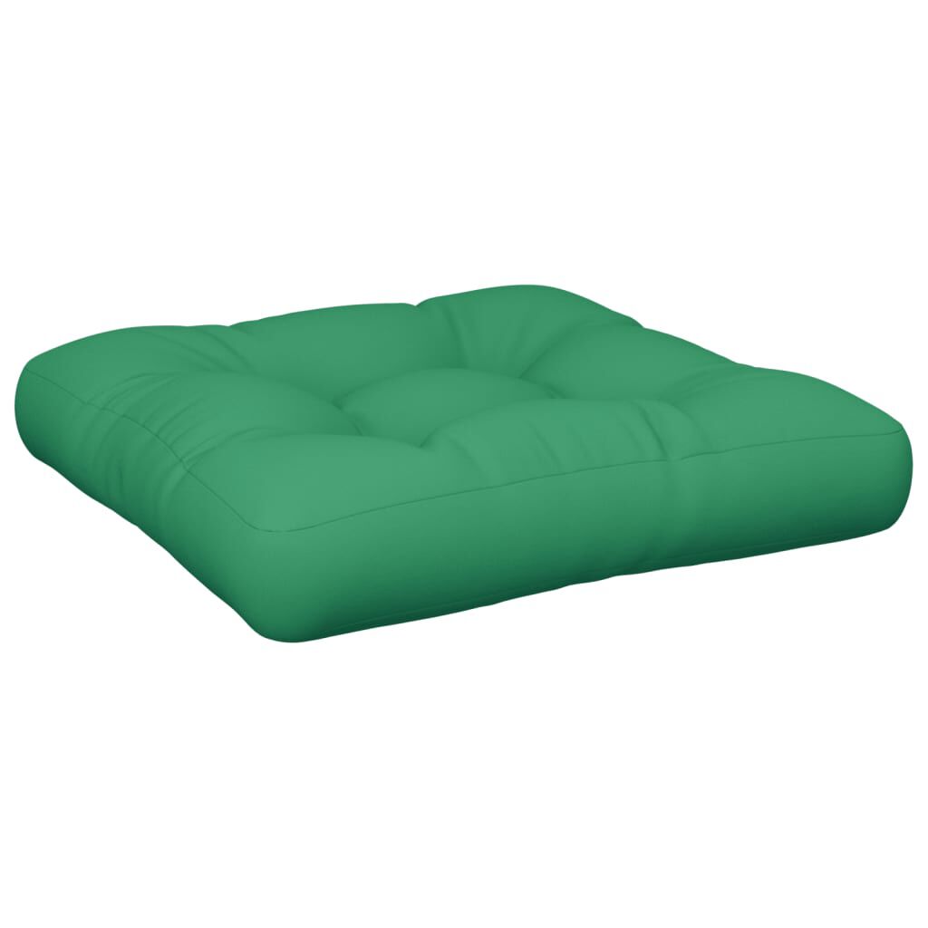 vidaXL Pallet Cushion Green 60x60x12 cm Fabric