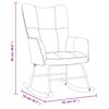 vidaXL Rocking Chair Light Grey Velvet